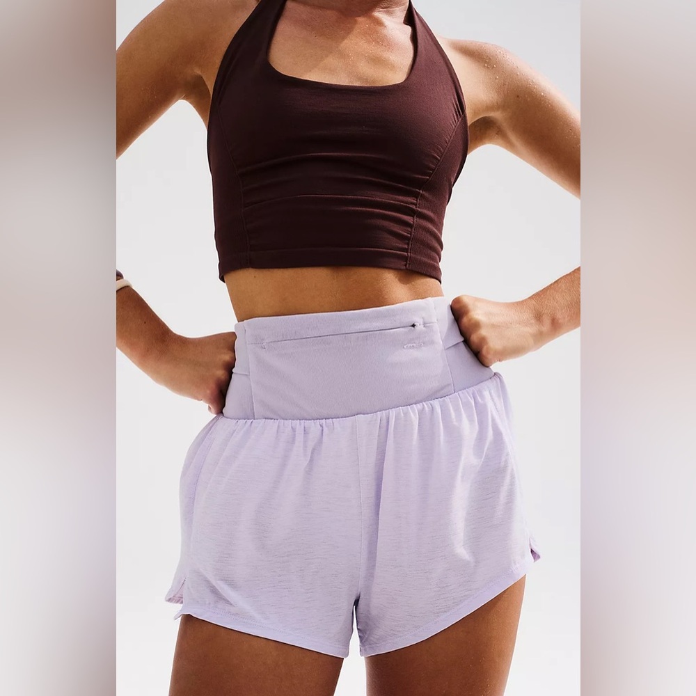 🌙FREE PEOPLE Tempo Light as Air Run Shorts/Lavender Shadow🌙